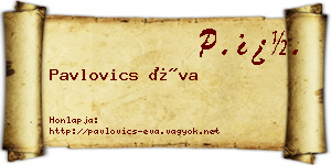 Pavlovics Éva névjegykártya